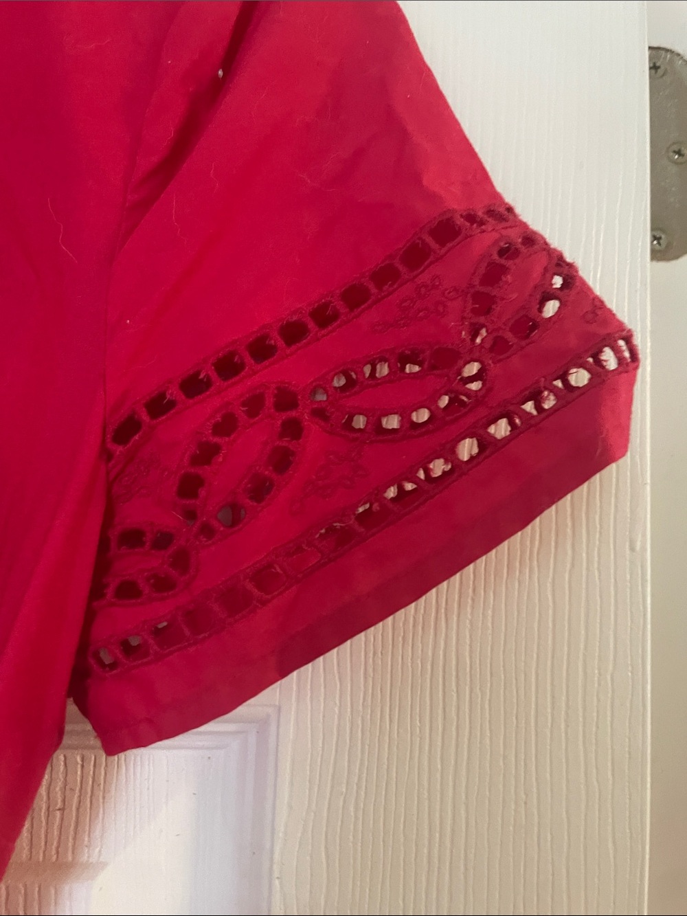 Talbots Women's Red Shirtwaist Dress with Belt - Picture 3 of 6